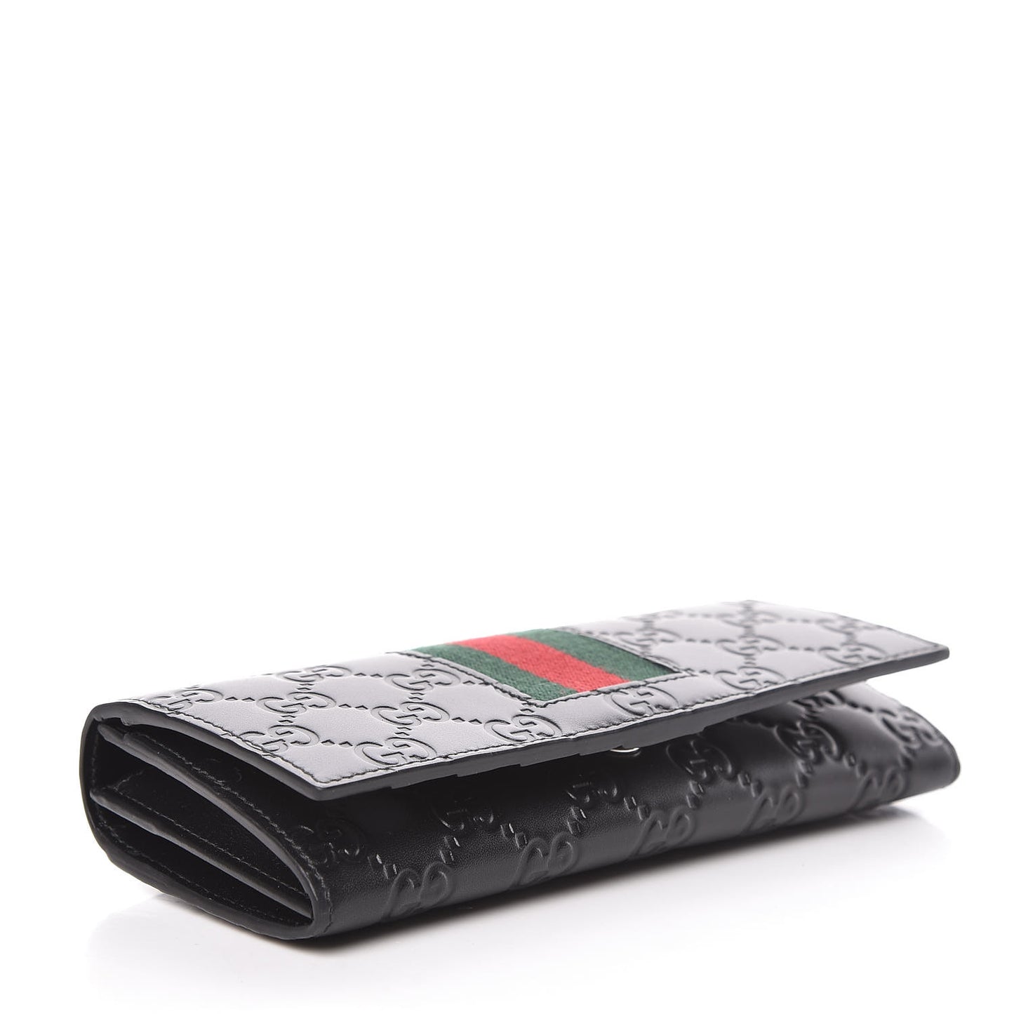 Guccissima Signature Web New Web Continental Wallet Black