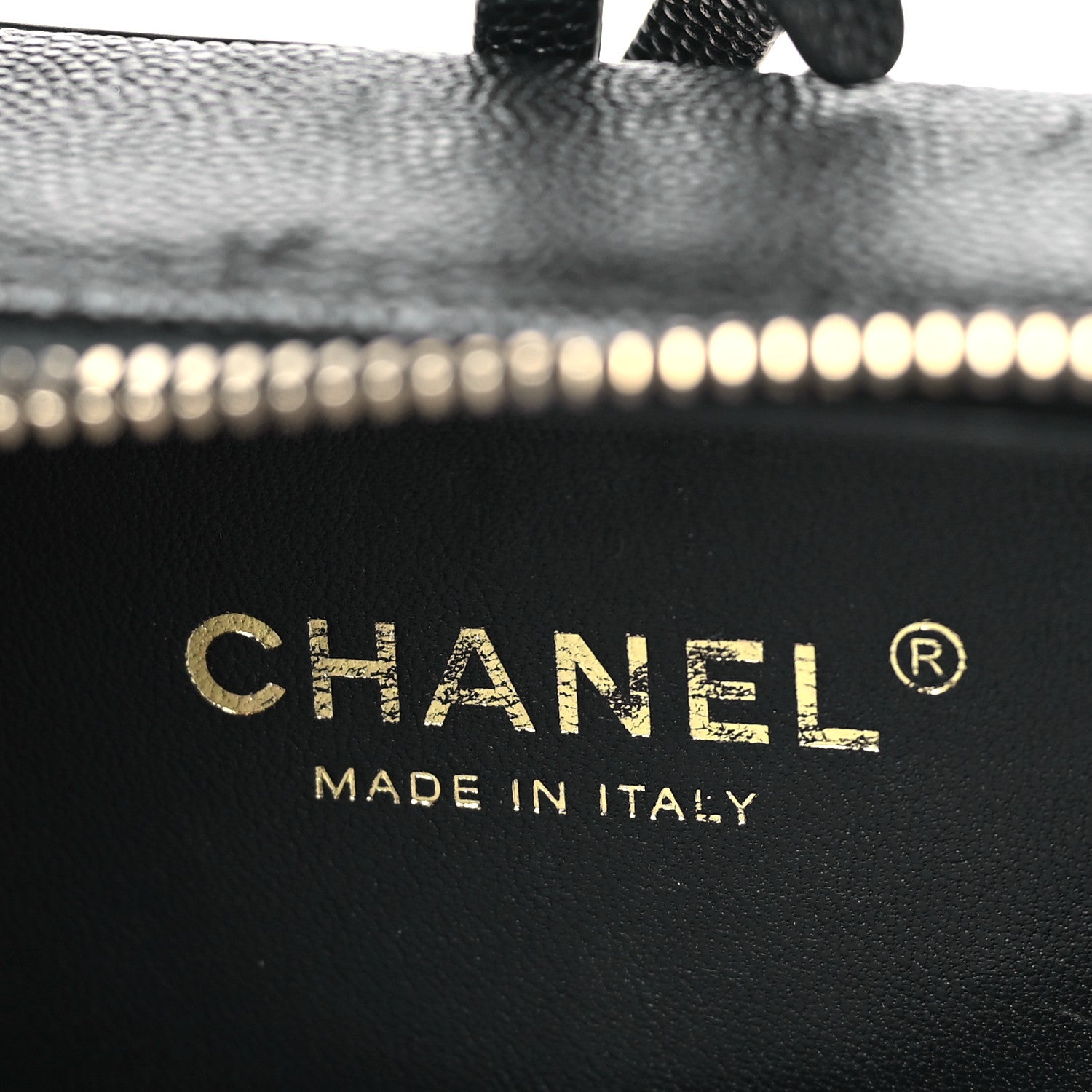 Chanel Caviar Quilted Small CC Filigree Vanity Case Black 6 of 9