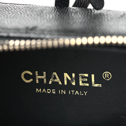 Chanel Caviar Quilted Small CC Filigree Vanity Case Black 6 of 9