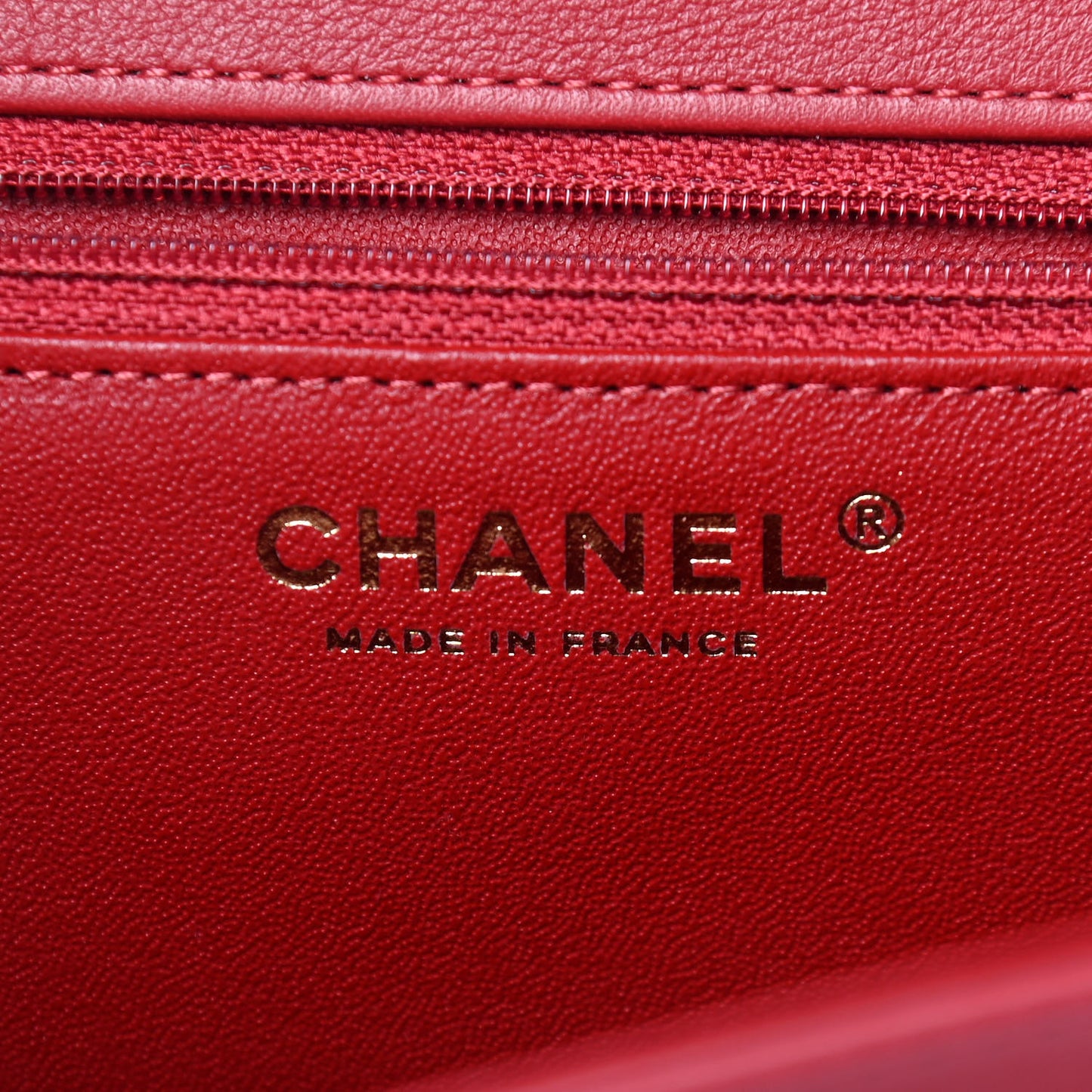 Calfskin Quilted Chevron In The City Bag Red
