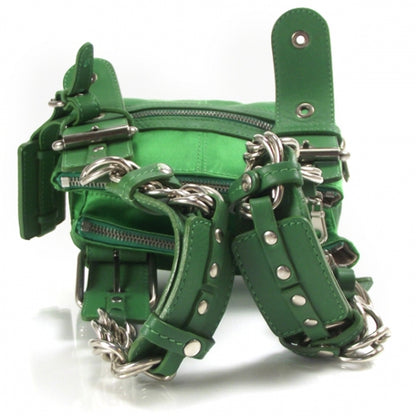 Chloe Satin Leather Chain Bag Green 6 of 10