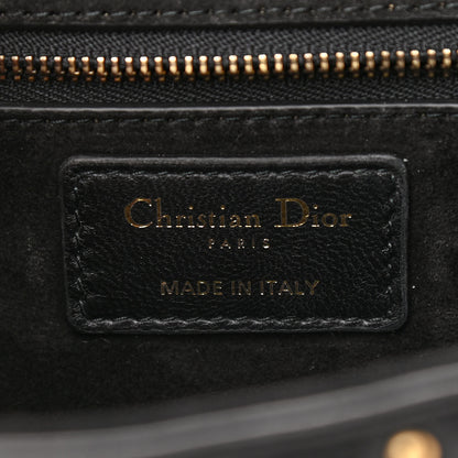 Christian Dior Lambskin Cannage Studded Large Dioraddict Flap Bag Black 6 of 9