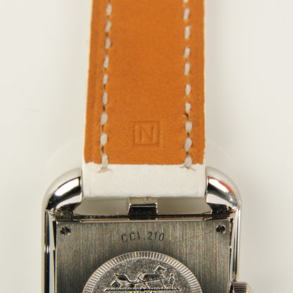 Hermes Stainless Steel Epsom 23mm Cape Cod Quartz Watch Blanc 5 of 10