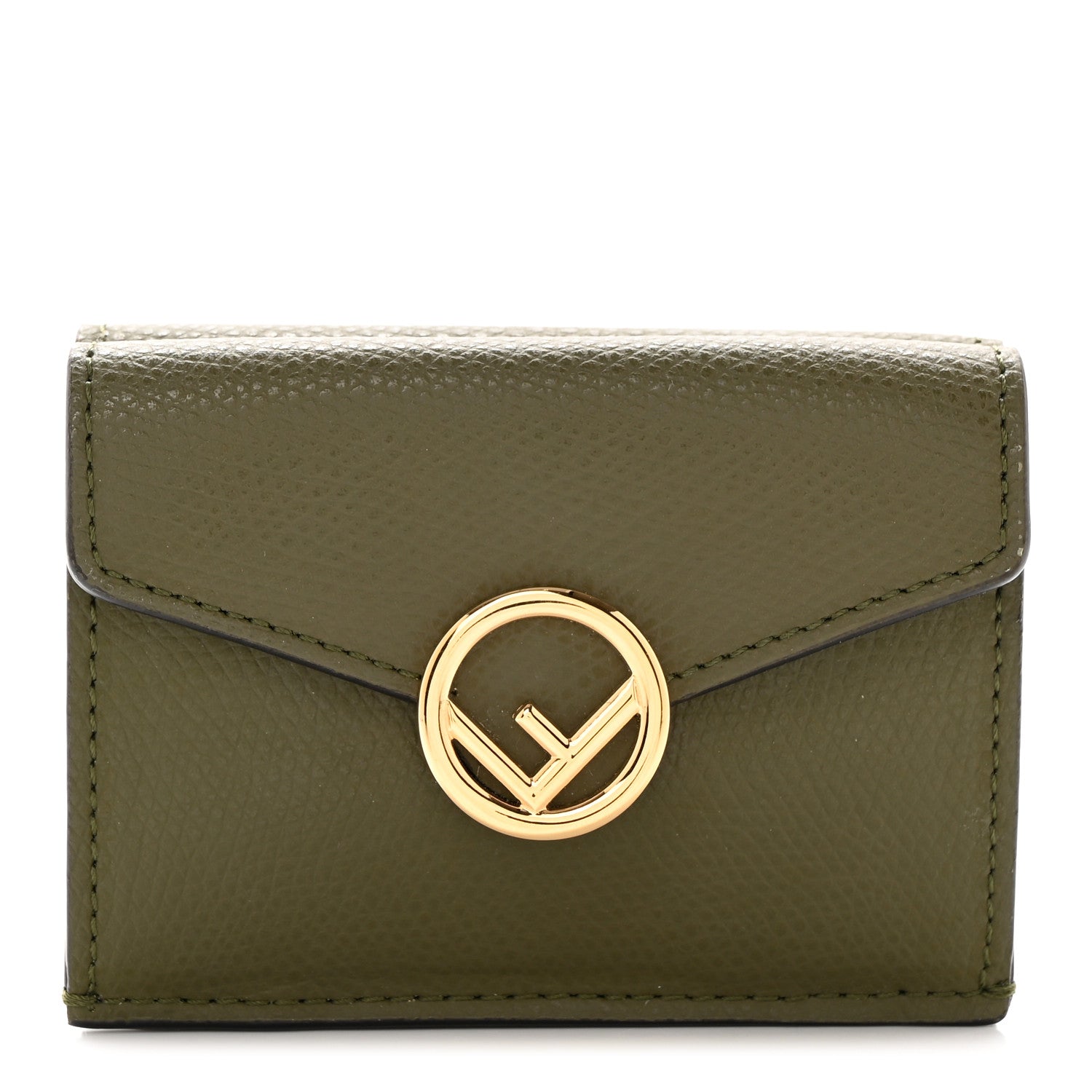 Fendi Vitello Cruise F is Fendi Micro Tri-Fold Envelope Wallet Asparago 1 of 11