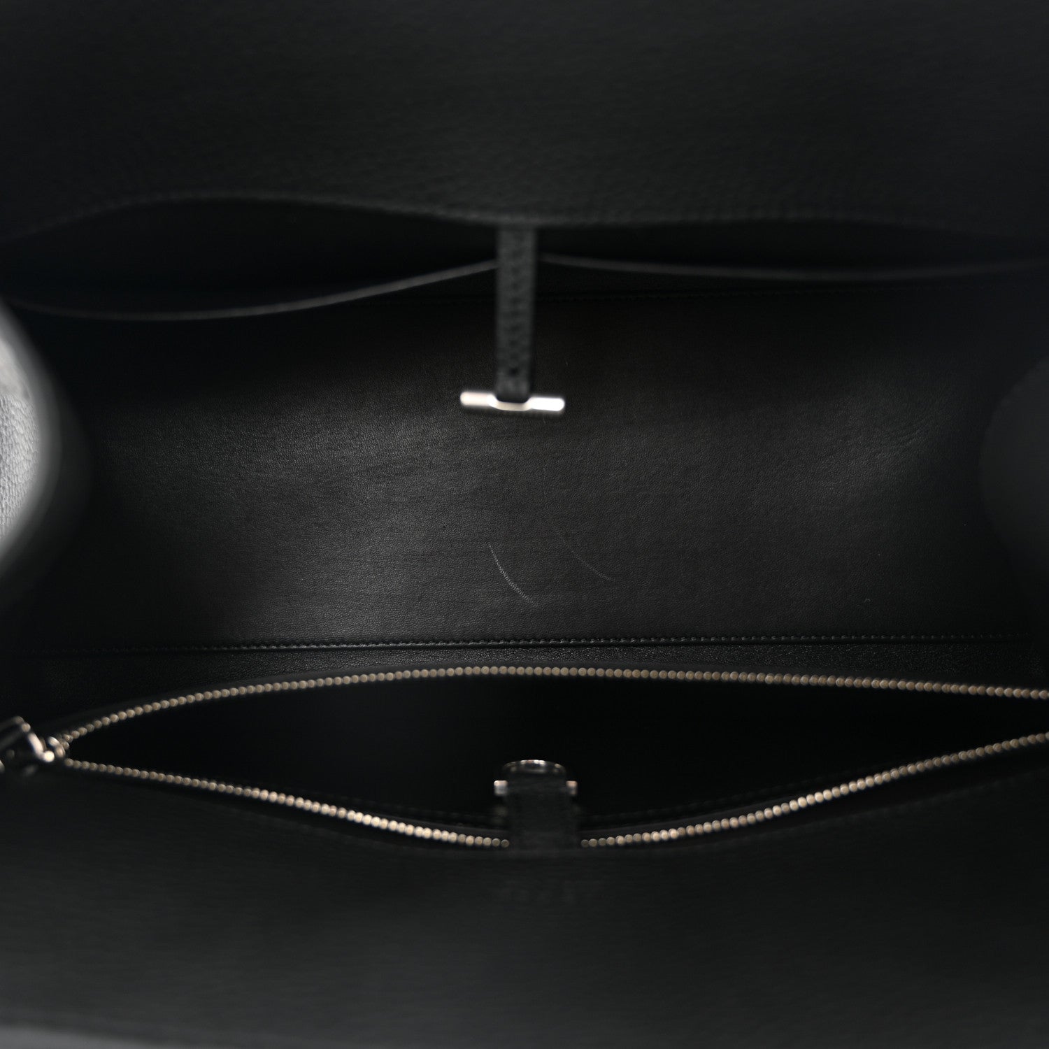 The Row Matte Grained Calfskin Margaux Shoulder 12 Black 5 of 9