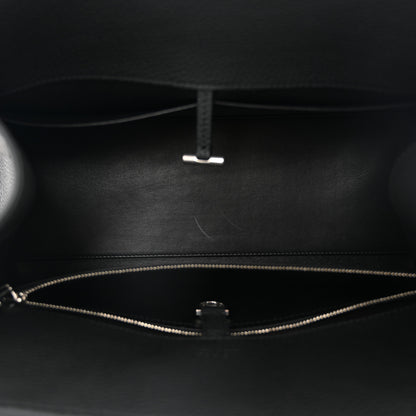 The Row Matte Grained Calfskin Margaux Shoulder 12 Black 5 of 9