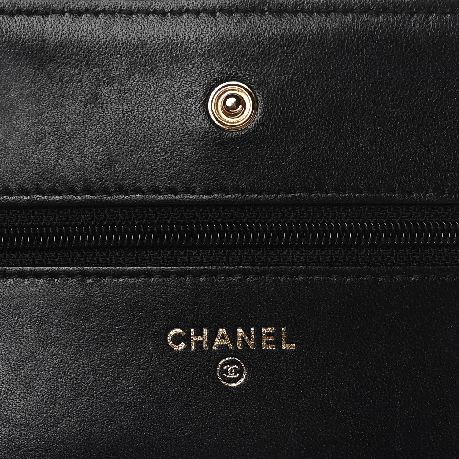 Chanel Lambskin Quilted Wallet On Chain WOC Black 6 of 20