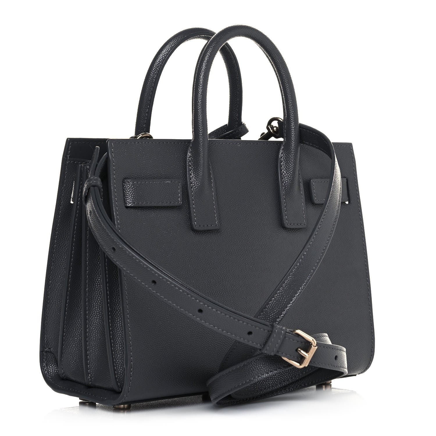 Saint Laurent Grain De Poudre Calfskin Nano Sac De Jour Storm 3 of 14