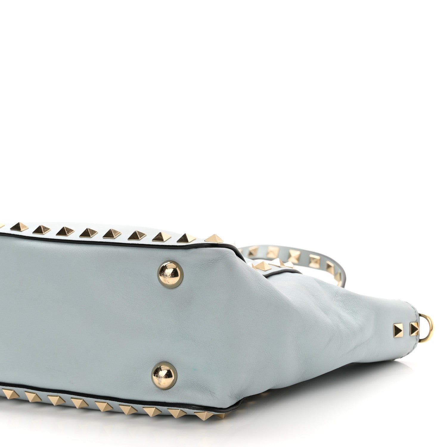 Valentino Garavani Vitello Mini Rockstud Tote Sky Sorbet 9 of 9