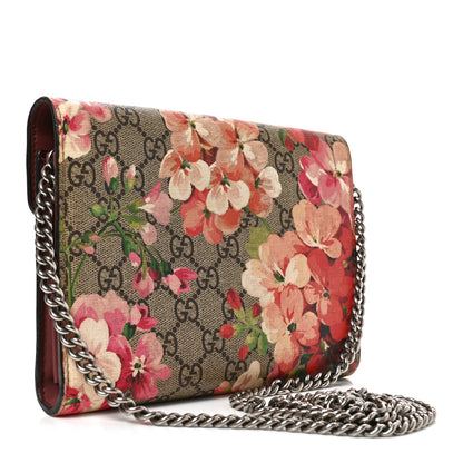 Gucci GG Supreme Monogram Blooms Mini Dionysus Chain Wallet Beige Multicolor Dry Rose 2 of 9