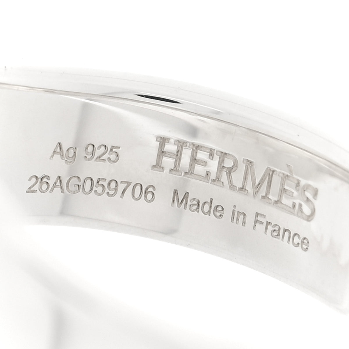 Sterling Silver PM Chaine d'Ancre Enchainee Band Ring 52 6