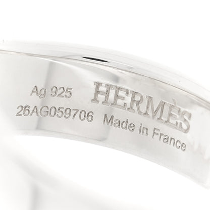Hermes Sterling Silver PM Chaine d'Ancre Enchainee Band Ring 52 6 4 of 5