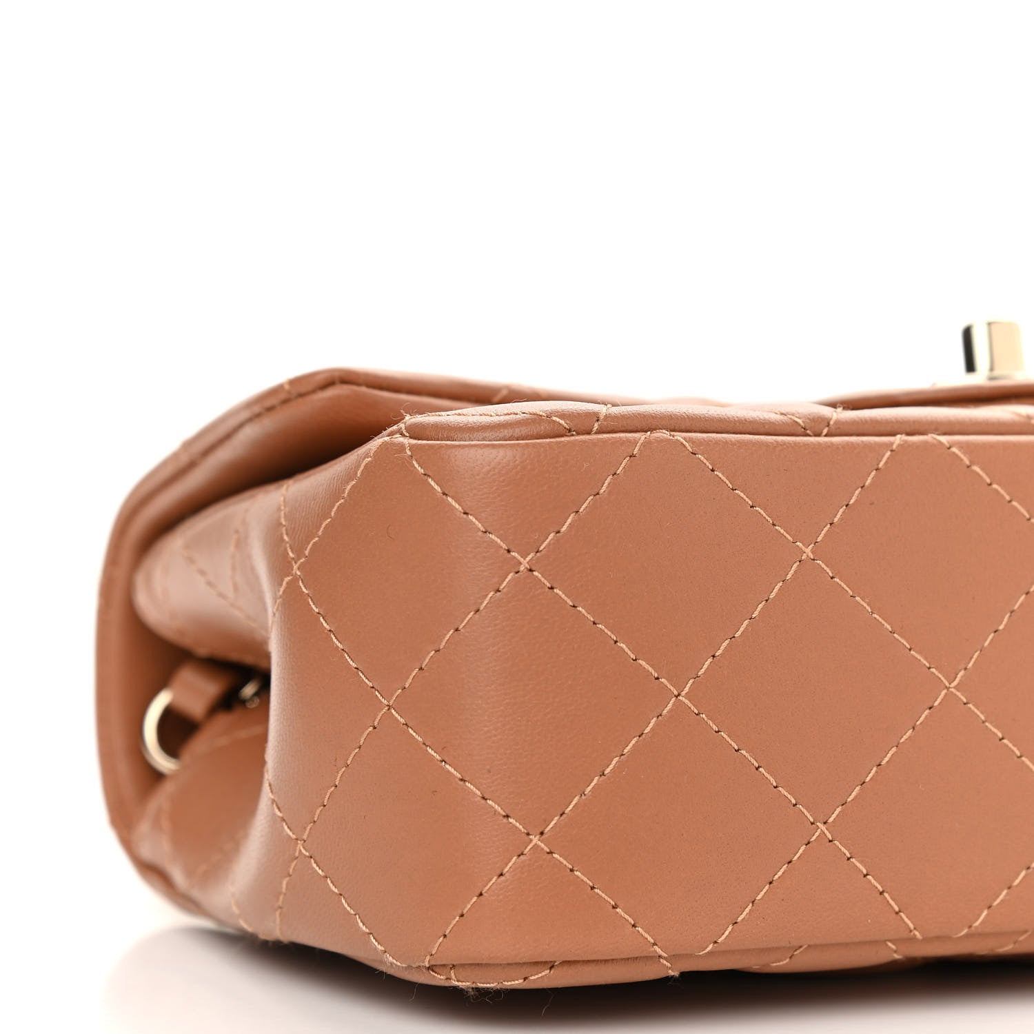 Chanel Lambskin Quilted Mini Rectangular Flap Brown 9 of 11