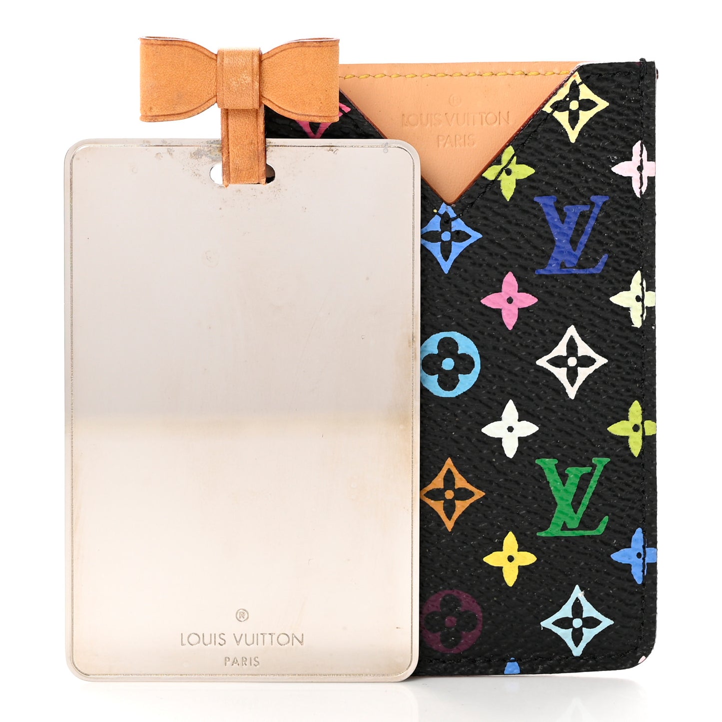 Monogram Multicolor Mirror and Case Pouch Black