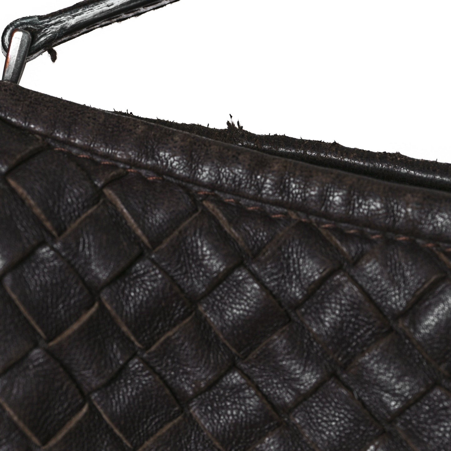 Nappa Intrecciato Large Veneta Hobo Ebano