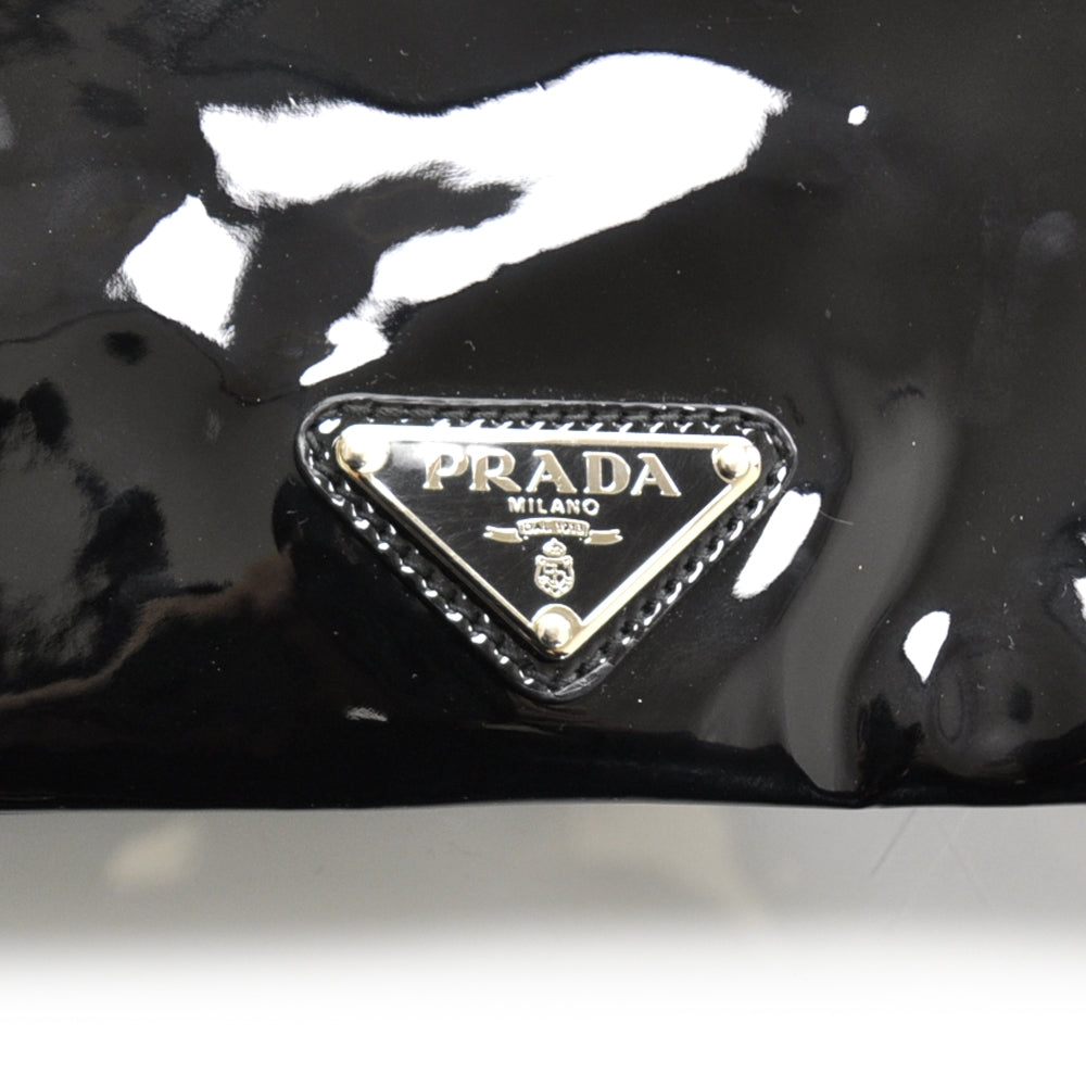 Prada Vernice Flat Clutch Black 6 of 8