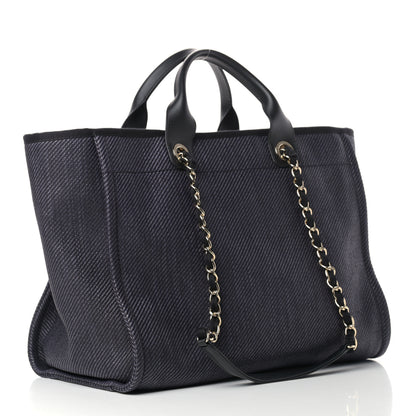 Chanel Canvas Medium Deauville Tote Black 2 of 9