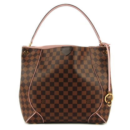Louis Vuitton Damier Ebene Caissa Hobo Rose Ballerine 1 of 7