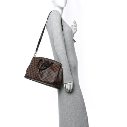 Louis Vuitton Damier Ebene Odeon Tote MM Black 2 of 9