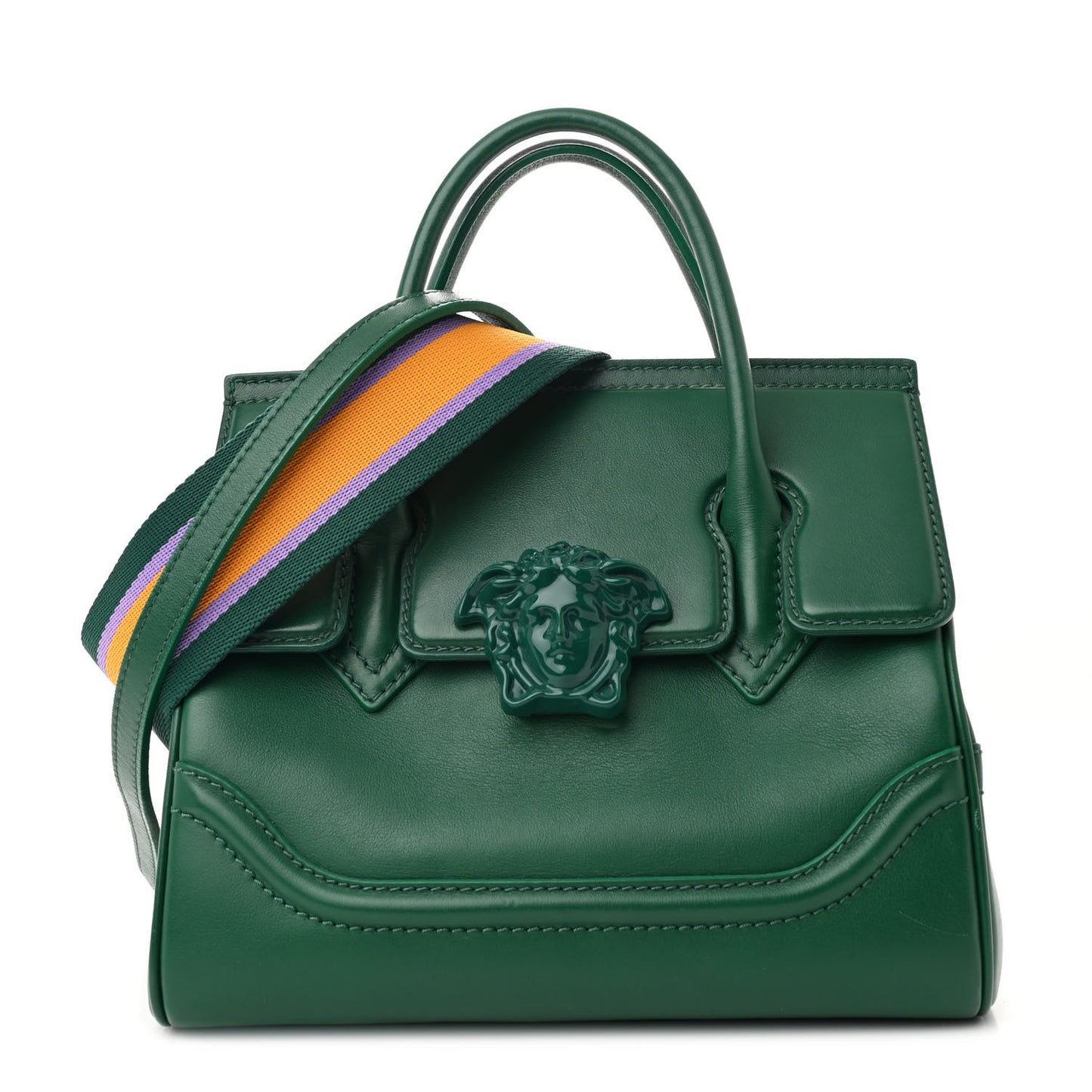 Calfskin Medium Palazzo Empire Bag Green Purple Orange