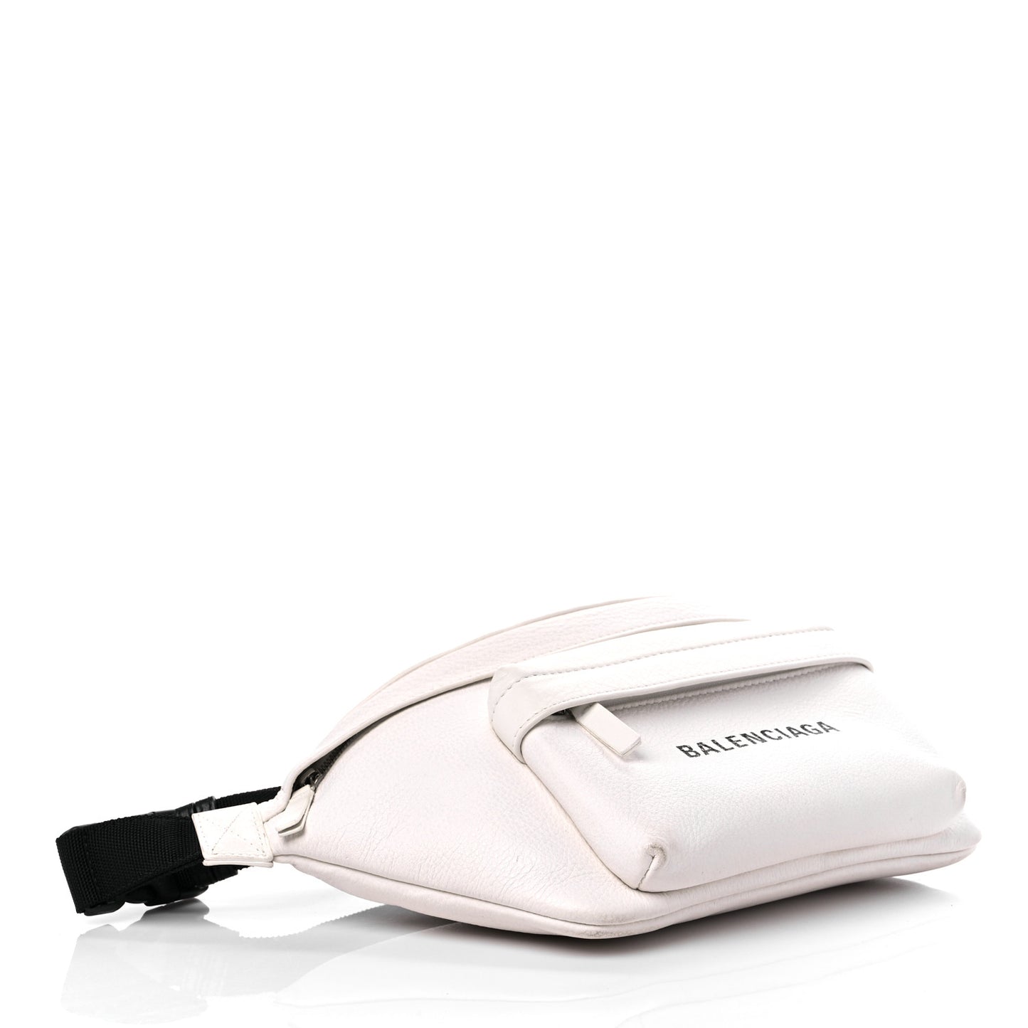 Smooth Calfskin Logo Large Everyday Beltpack White Black