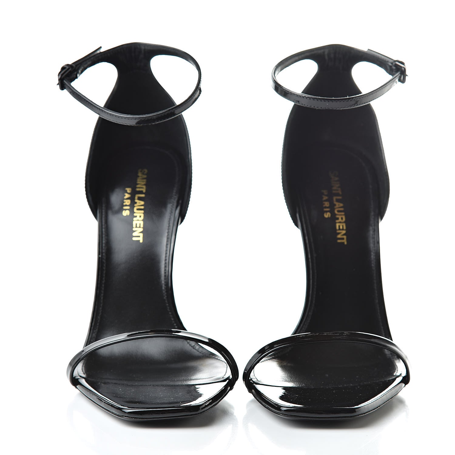 Saint Laurent Patent Opyum 110 Sandals Black 37.5 Black Gold 2 of 8