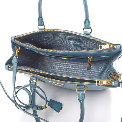 Prada Saffiano Medium Galleria Double Zip Tote Aviazione 5 of 8