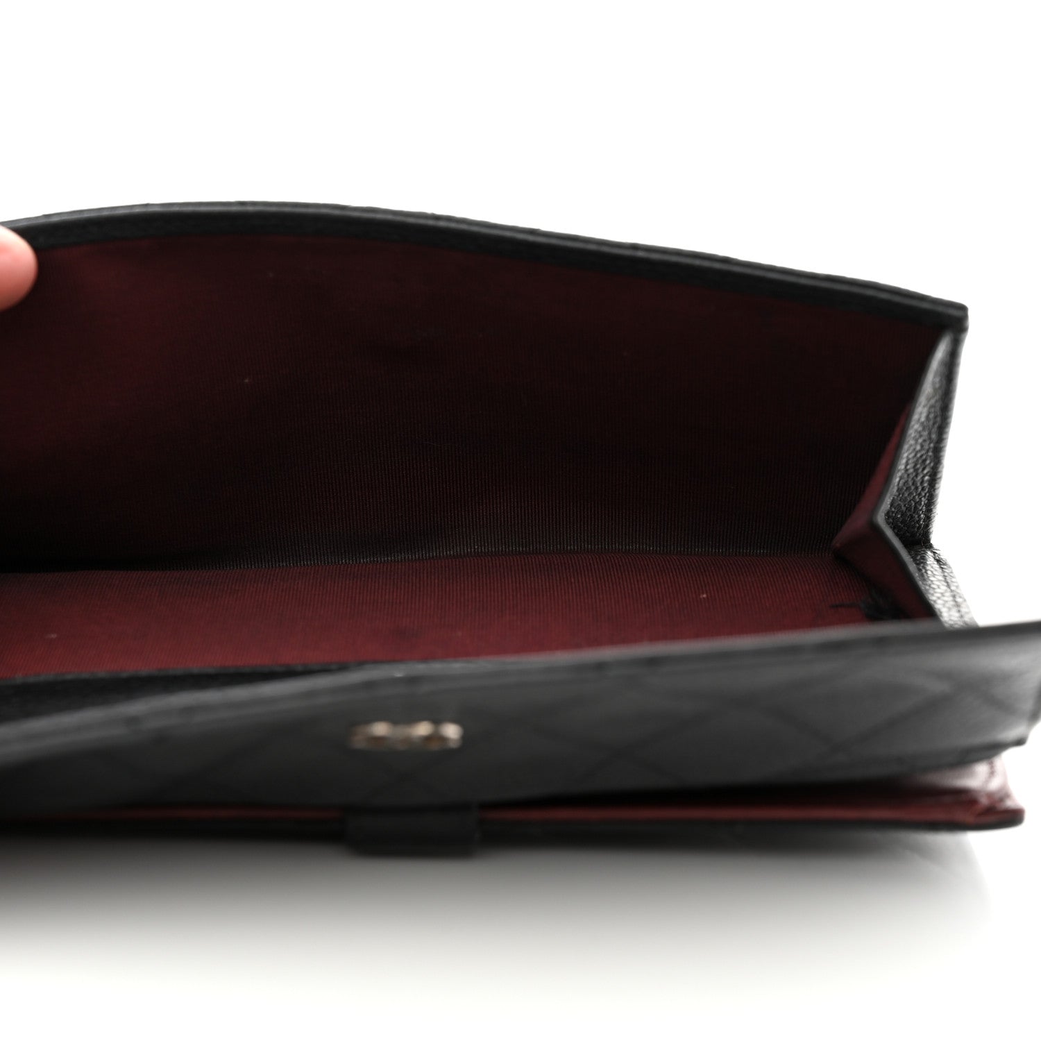 Chanel Caviar Quilted CC Long Double Wallet Black 6 of 11