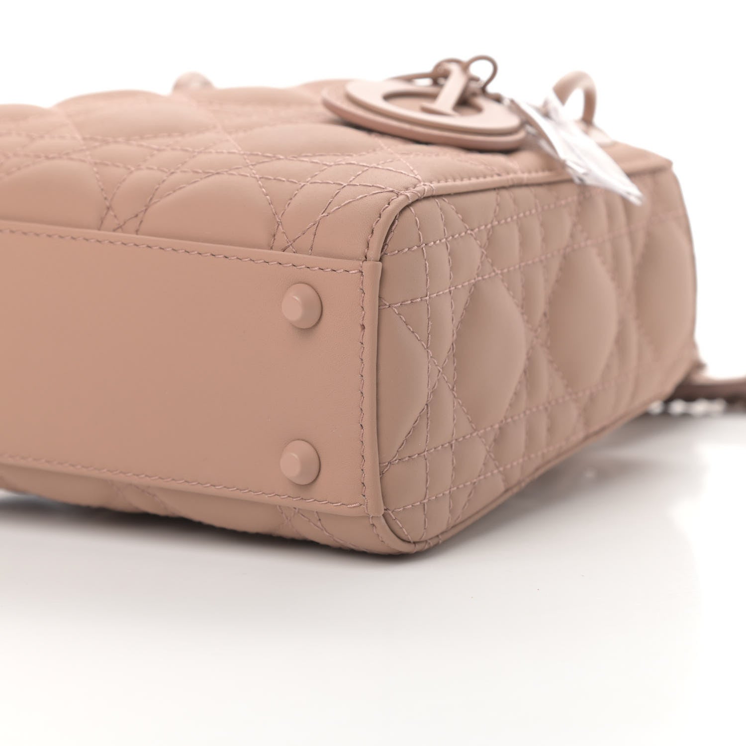Christian Dior Ultra Matte Calfskin Cannage Mini Lady Dior Light Beige 10 of 11
