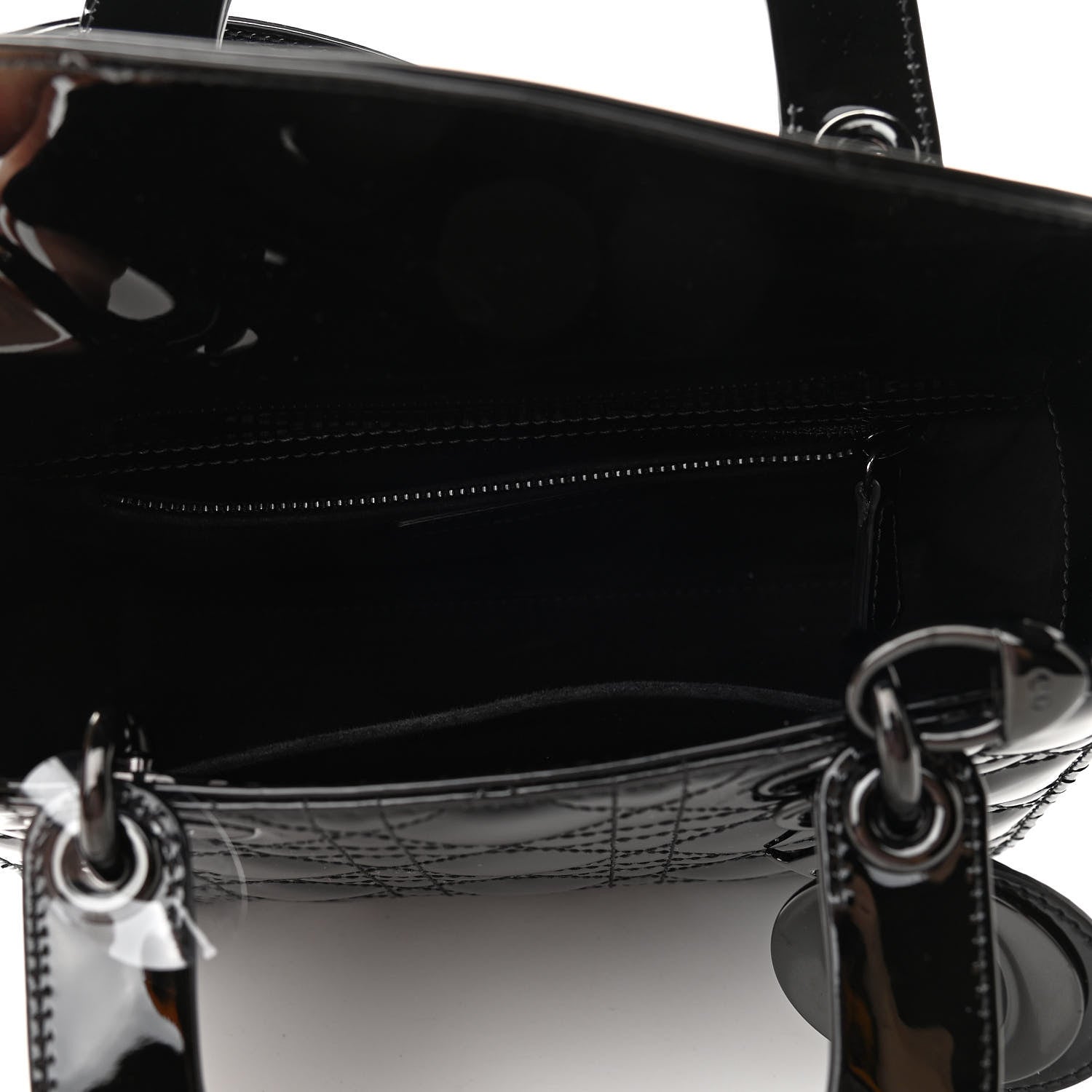 Christian Dior Patent Cannage Small Lady Dior Black 5 of 10