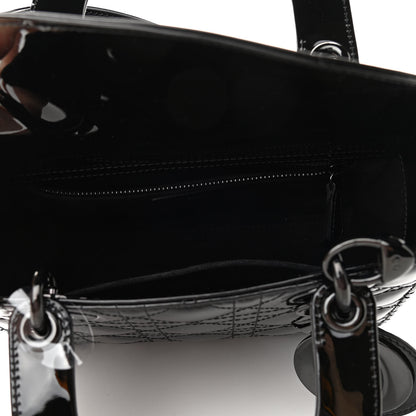 Christian Dior Patent Cannage Small Lady Dior Black 5 of 10