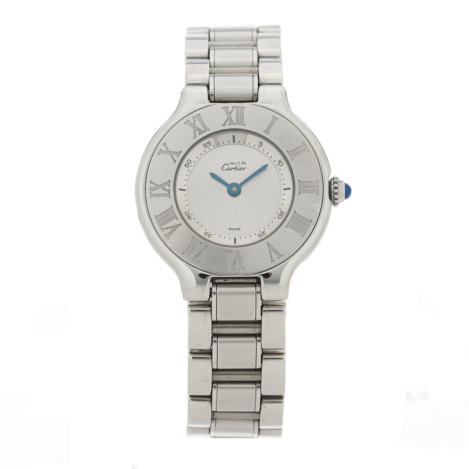 Cartier Stainless Steel 28mm Must De 21 Quartz Watch 1 of 4