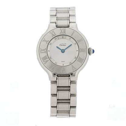 Cartier Stainless Steel 28mm Must De 21 Quartz Watch 1 of 4
