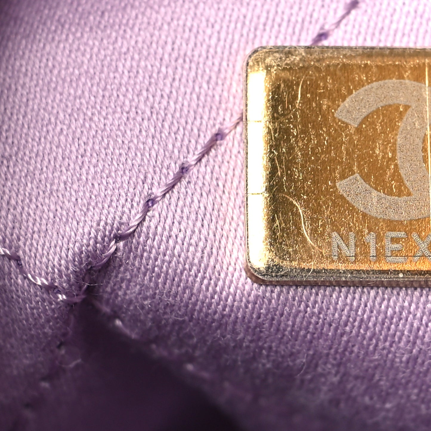 Shiny Calfskin Quilted Mini Chanel 22 Light Purple