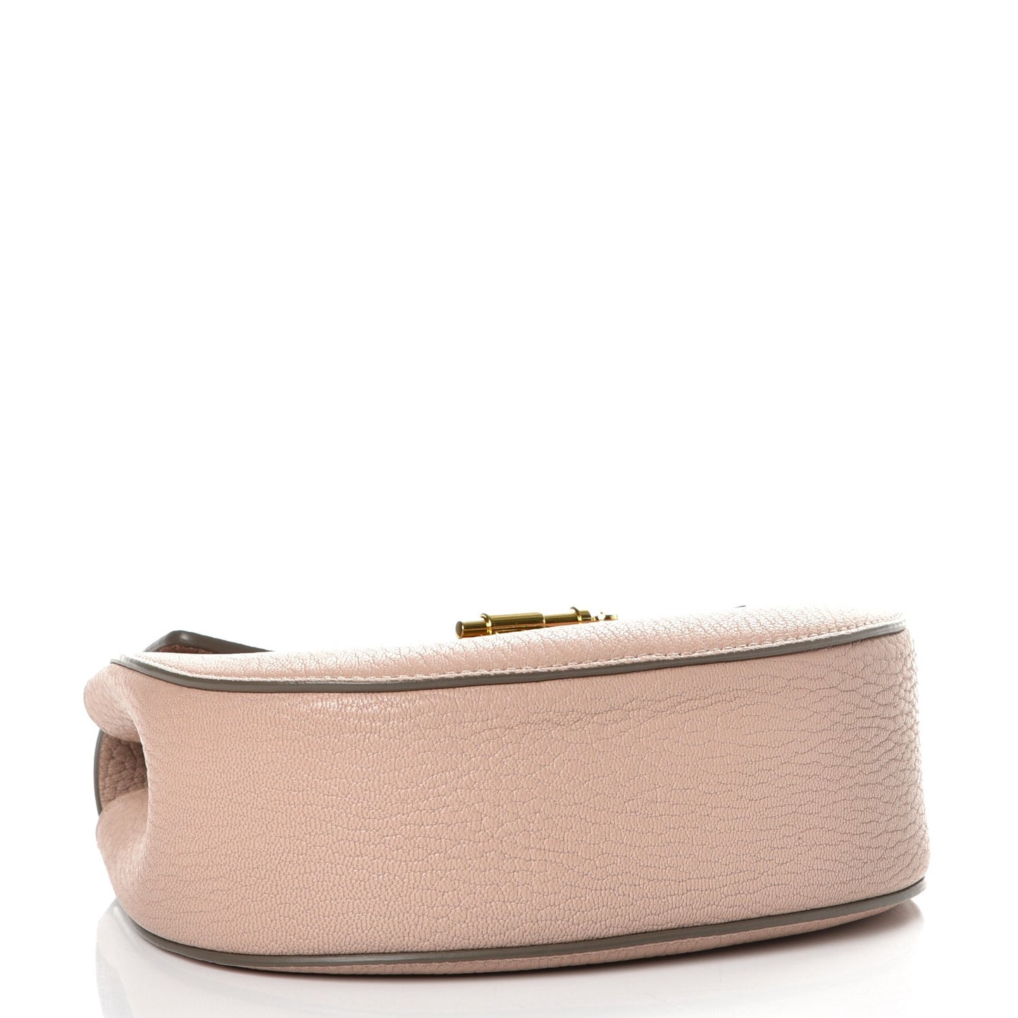 Grained Lambskin Mini Drew Shoulder Bag Cement Pink