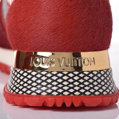 Louis Vuitton Epi Calfskin Textile Run Away Sneakers 37 Rouge 5 of 8