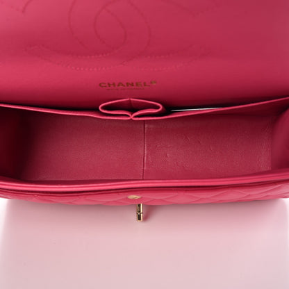 Chanel Lambskin Quilted Jumbo Double Flap Fuchsia 9 of 9