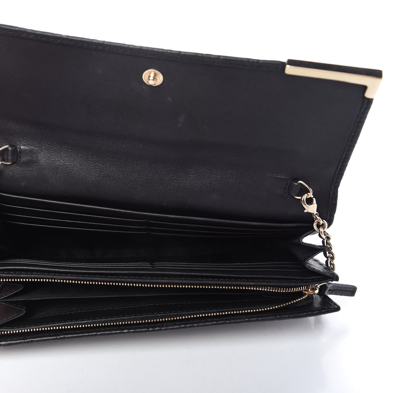 Gucci Soft Microguccissima Dice Chain Wallet Black 5 of 9