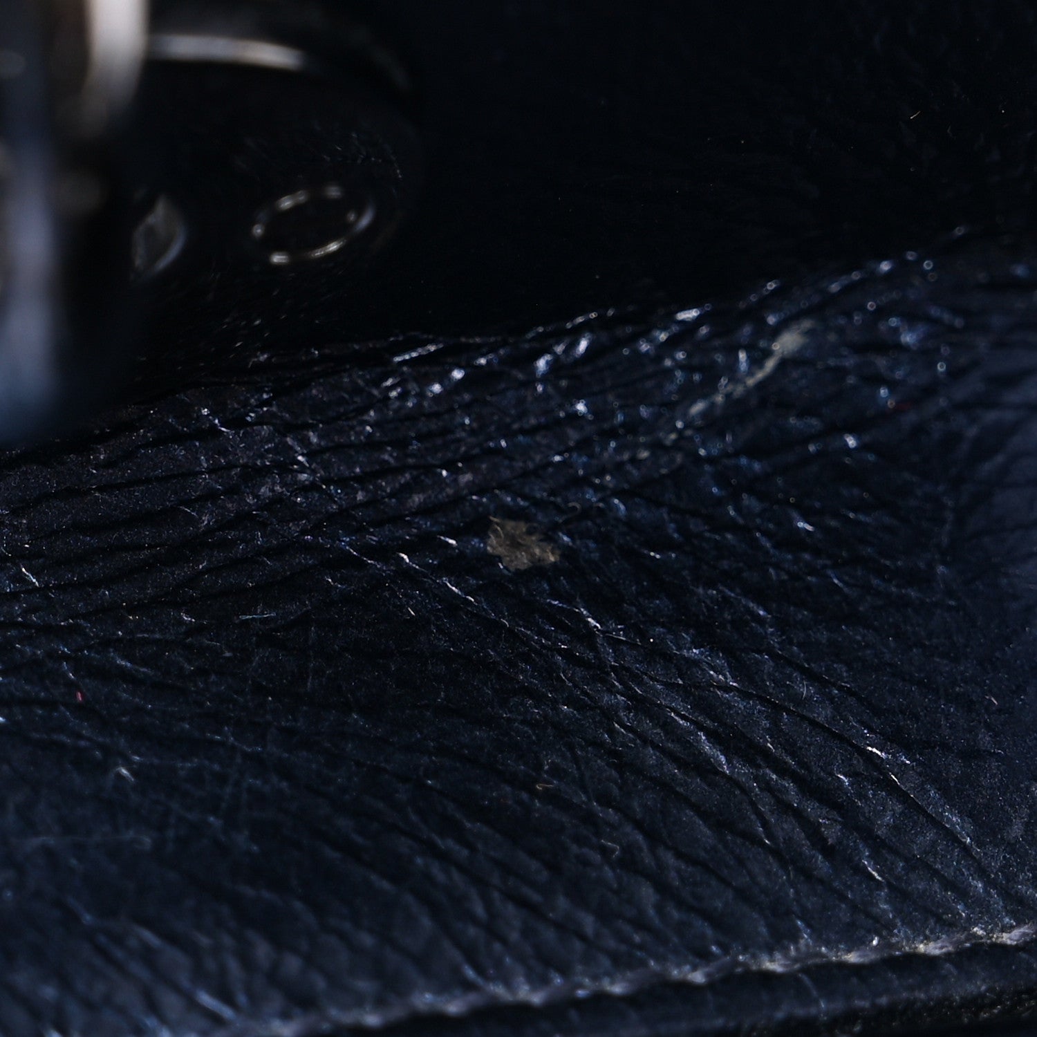 Christian Dior Metallic Lambskin Cannage Medium Lady Dior Navy Blue 9 of 9