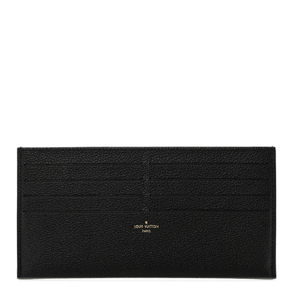 Louis Vuitton Calfskin Felicie Chain Wallet Card Holder Insert Black 1 of 6
