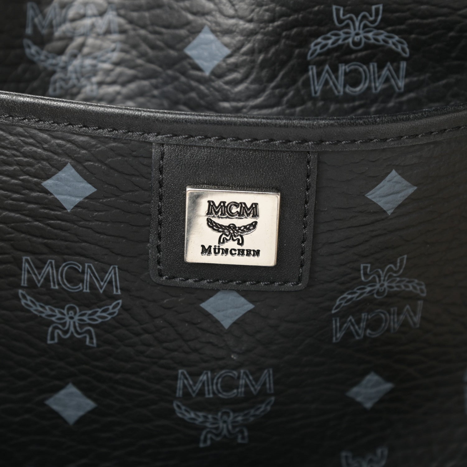 MCM Visetos Shopping Tote Black 6 of 16