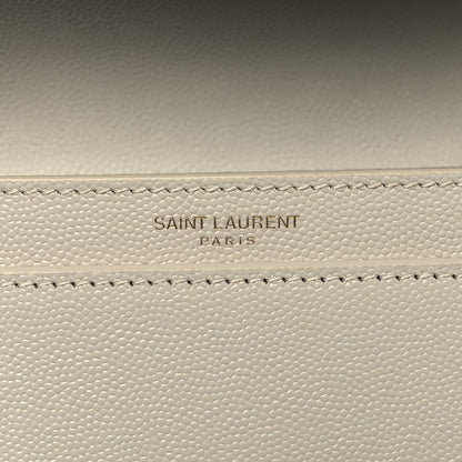 Saint Laurent Grain De Poudre Monogram Cassandra Clasp Bag Crema Soft 7 of 11