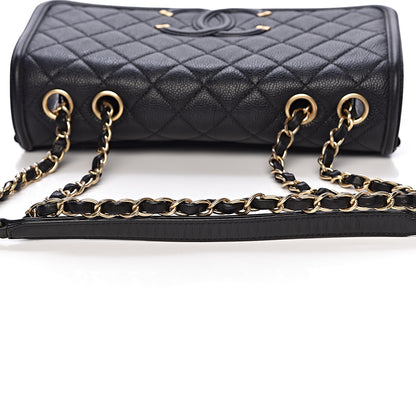 Chanel Caviar Quilted Medium CC Filigree Flap Black 14 of 17