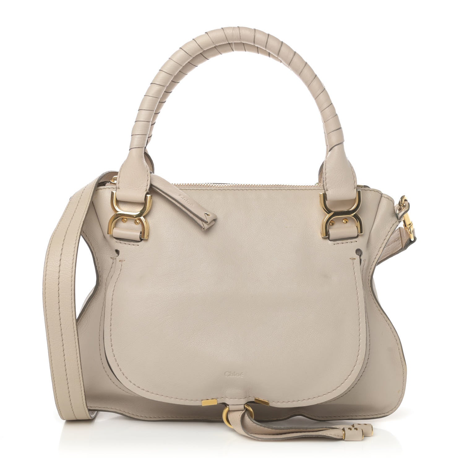 Chloe Calfskin Medium Marcie Nude Satchel Beige 1 of 4