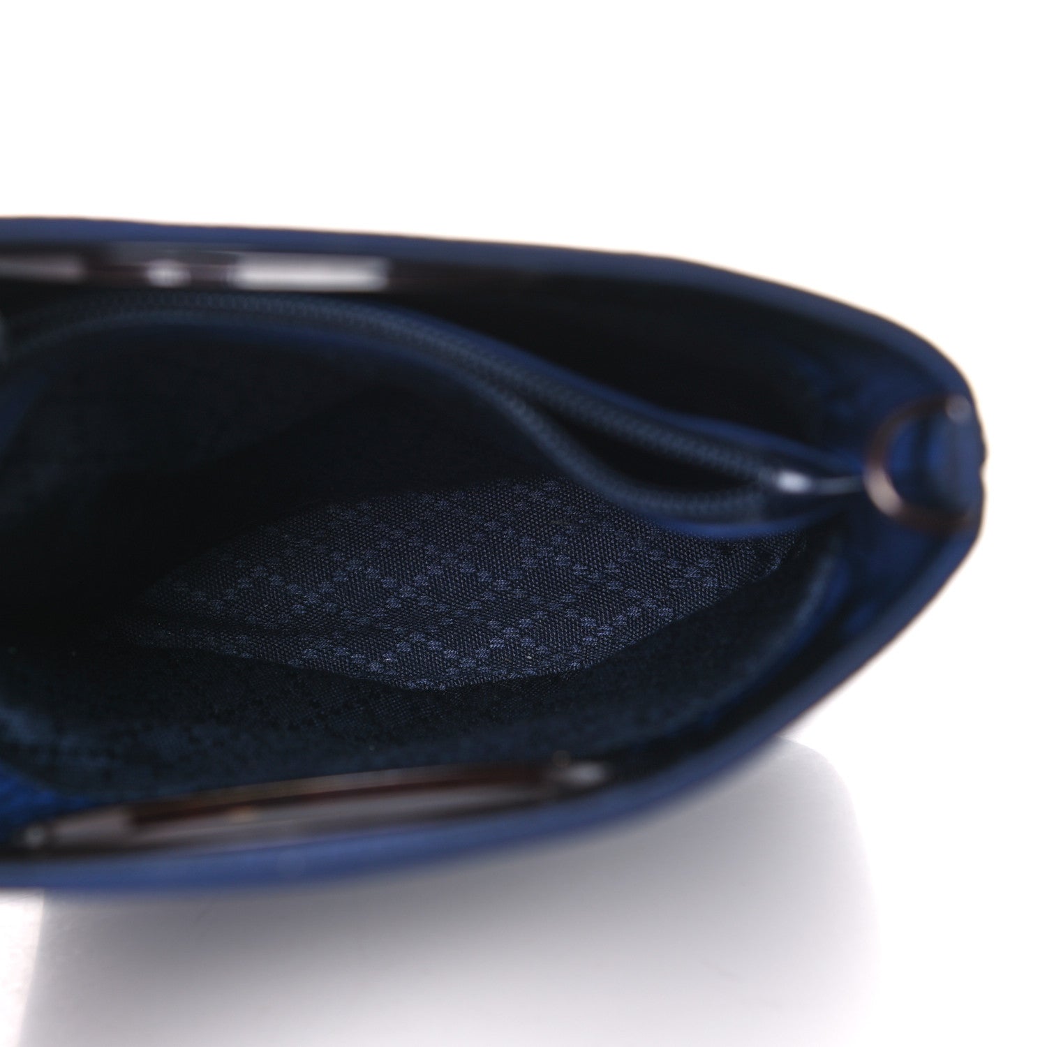 Gucci Iridescent Nylon Punch Top Handle Handbag Navy 6 of 12
