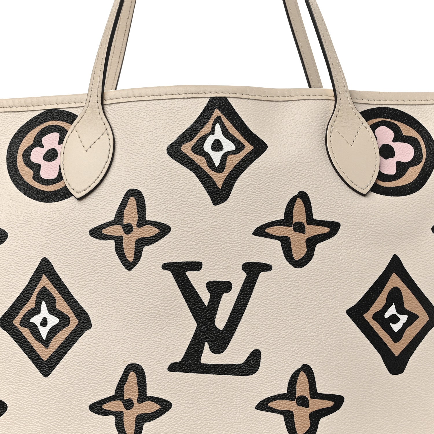 Louis Vuitton Monogram Giant Wild at Heart Neverfull MM Creme 8 of 11
