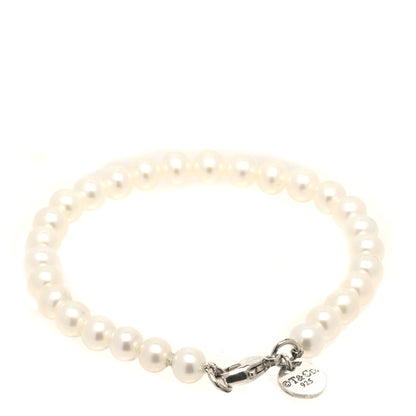 Tiffany Sterling Silver Pearl Ziegfeld Bracelet 2 of 4