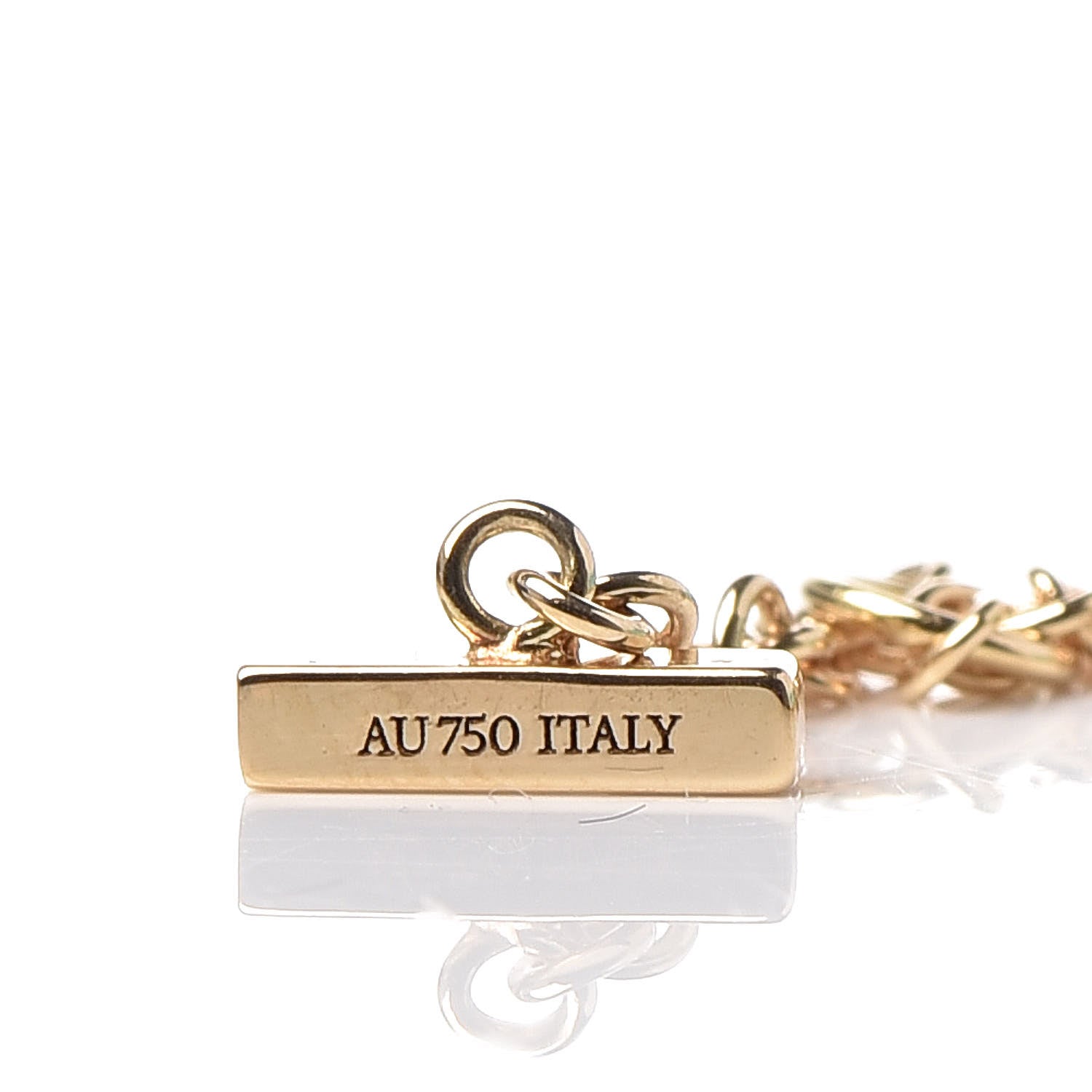 Tiffany 18K Yellow Gold Diamond T Smile Bracelet 5 of 7