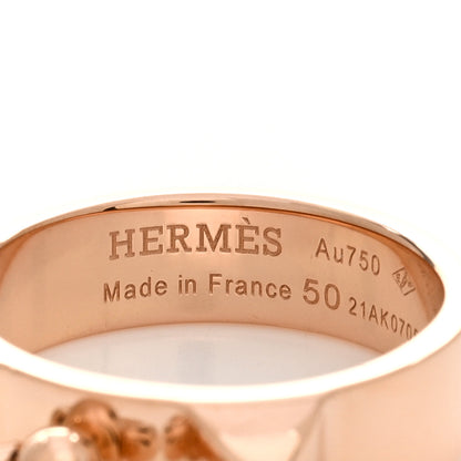 Hermes 18K Rose Gold PM Collier De Chien Ring 50 5.25 4 of 5