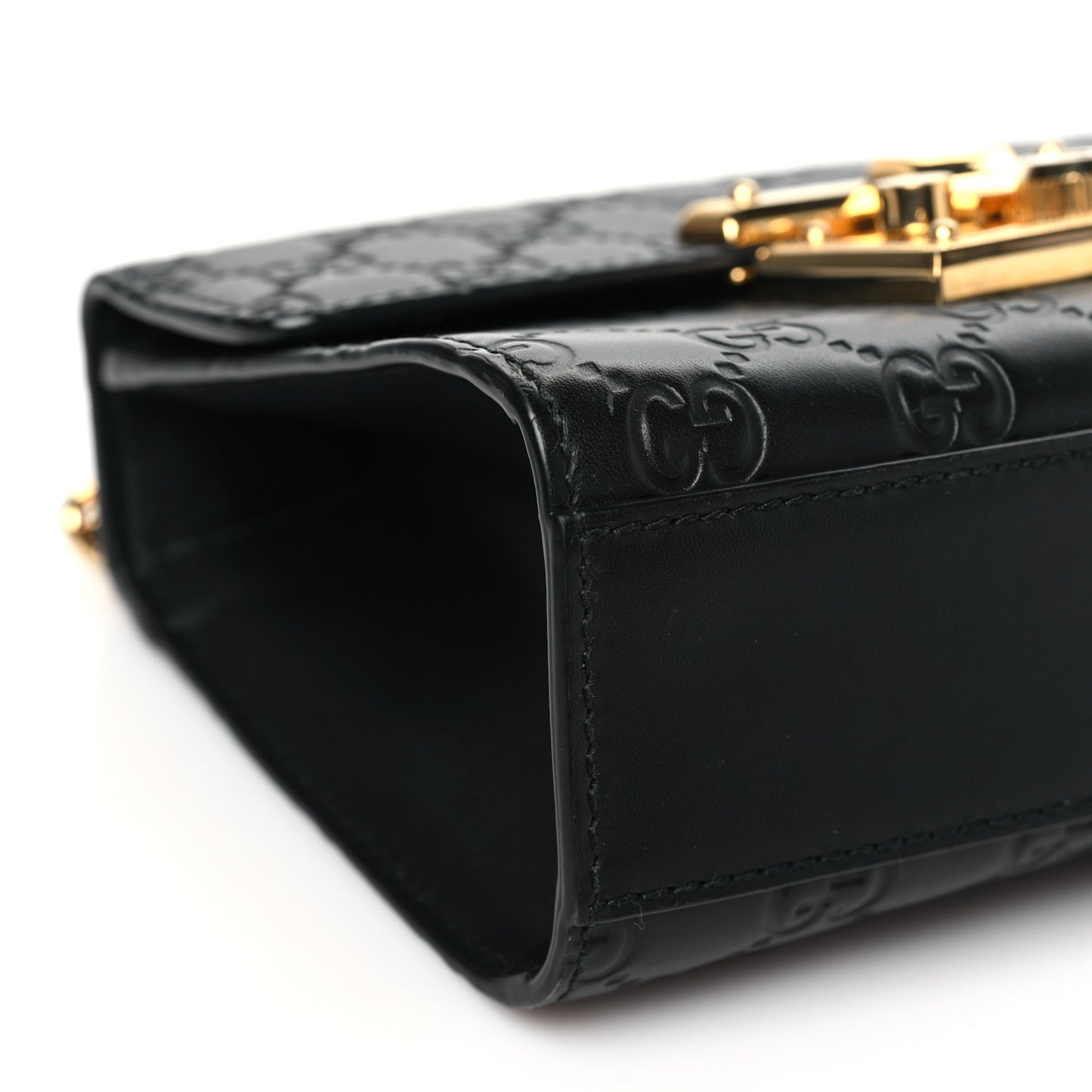 Guccissima Small Padlock Shoulder Bag Black